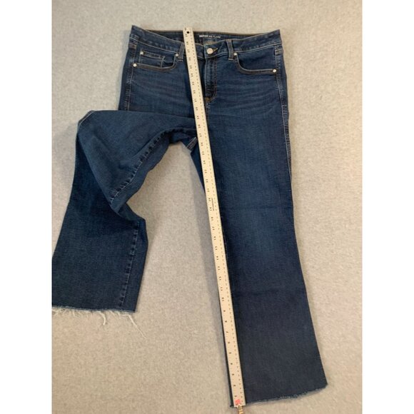 Chicos Womens Size 12 R Define Me Flare Jeans Raw Hem Blue Denim - Picture 5 of 8